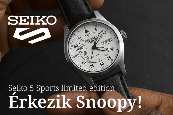 Snoopy, Charlie Brown és a Seiko 5 Sports találkozása egy limitált kiadás erejéig