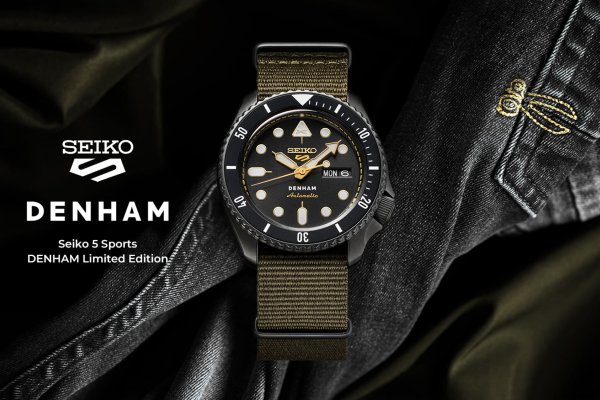 Seiko 5 Sports X Denham újra, ezúttal feketében